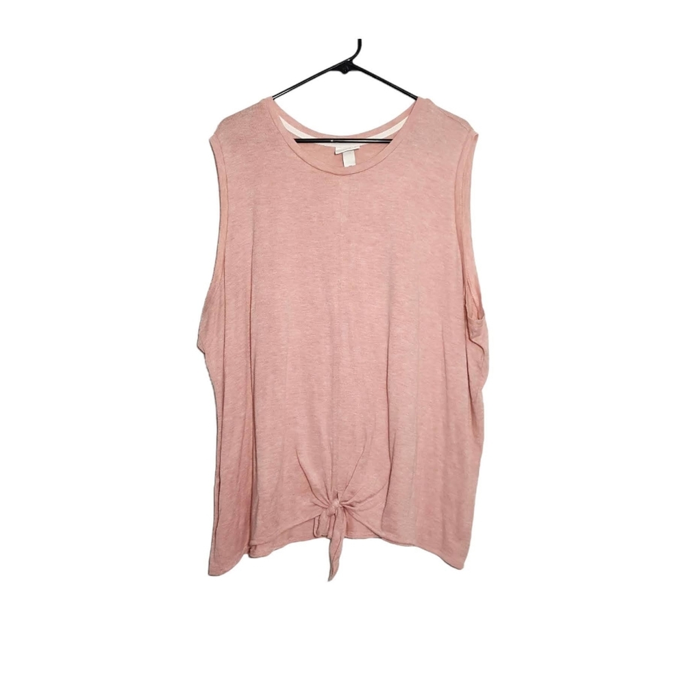 Ava & Viv | knit tie front tank top 3X plus